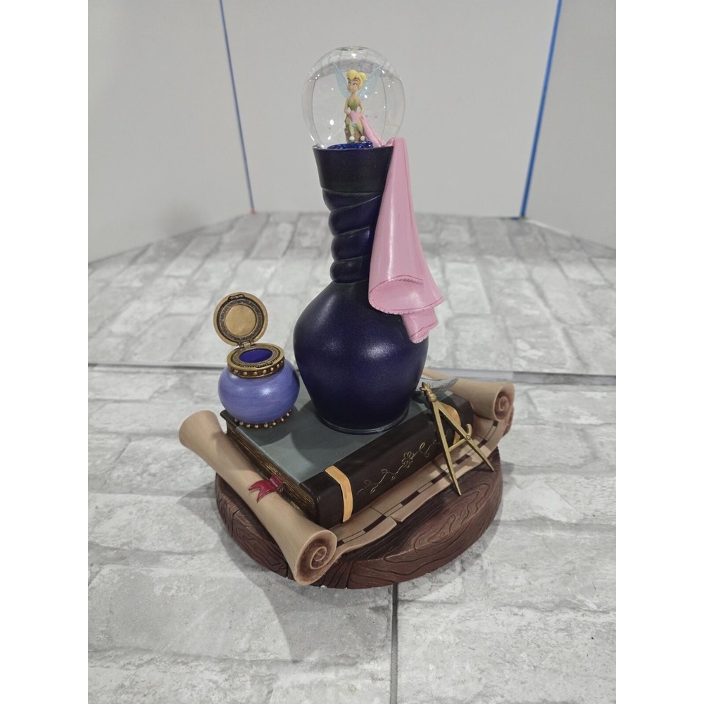 Disney Store Tinkerbell Fairies Musical Snow Globe Trinket Box You Can Fly